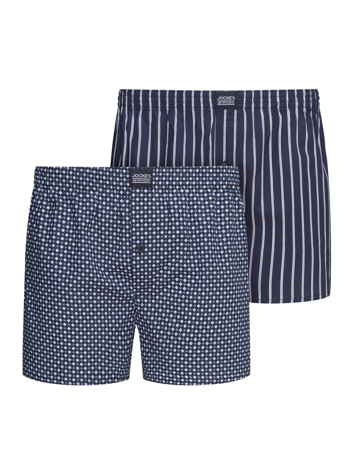 Jockey Boxershorts Everyday Woven 2 Stück in Dunkelblau günstig kaufen