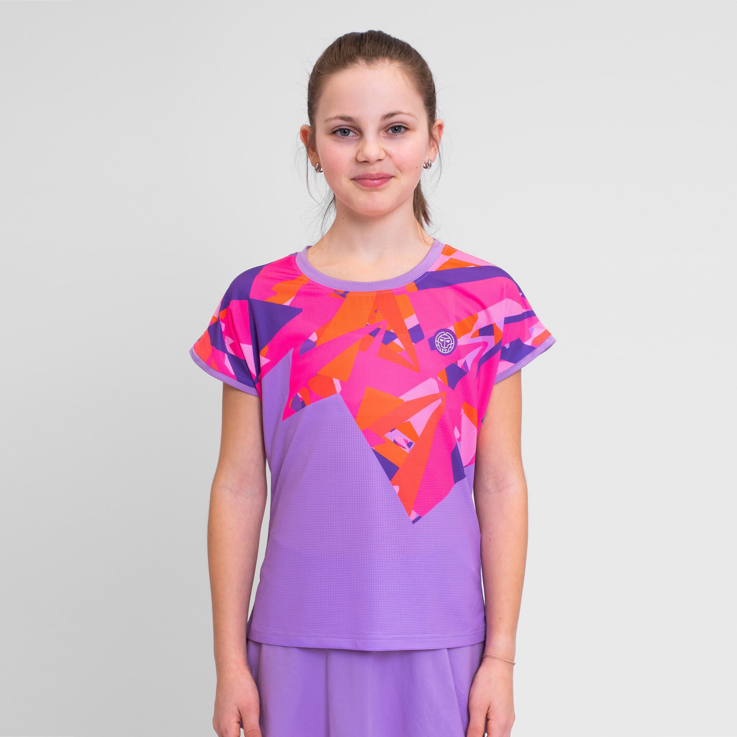 Spike T-Shirt Mädchen - Lila, Pink