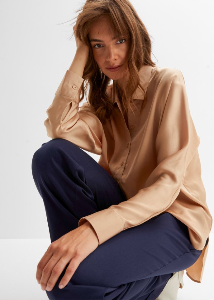 Satin-Bluse