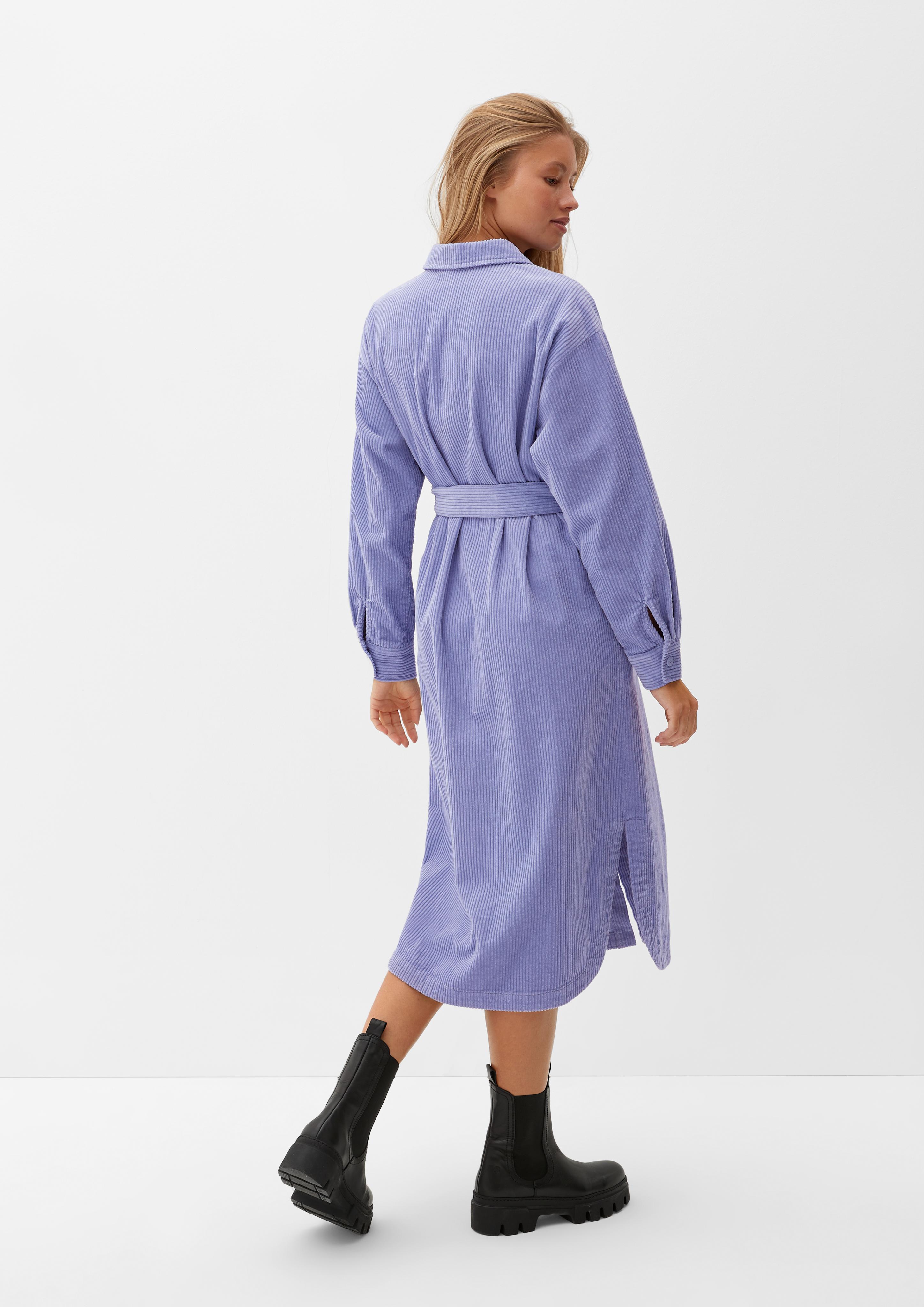 Cordkleid mit Bindegürtel  2123359-4807