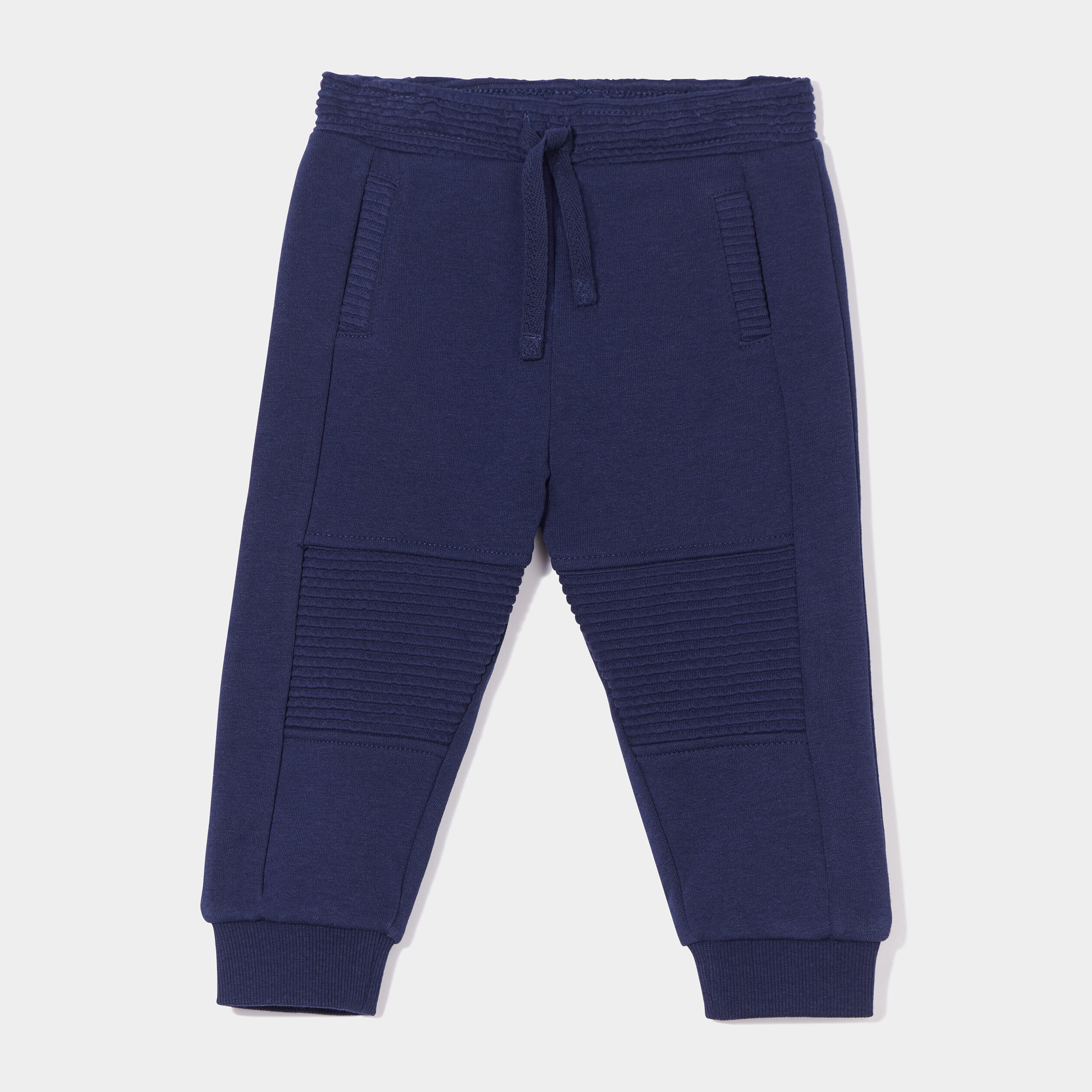 Jogging molleton taille élastiquée bleu marine bébé garçon | La Halle