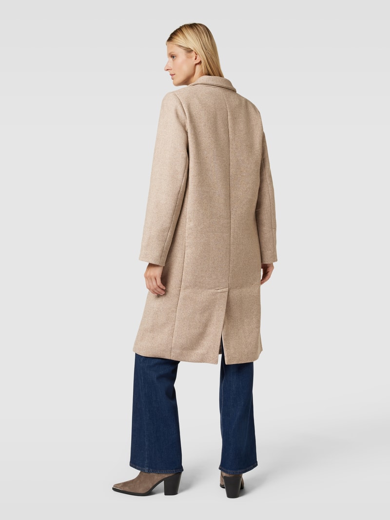 Kurzmantel mit Knopfleiste Modell 'BLAZA' in beige meliert