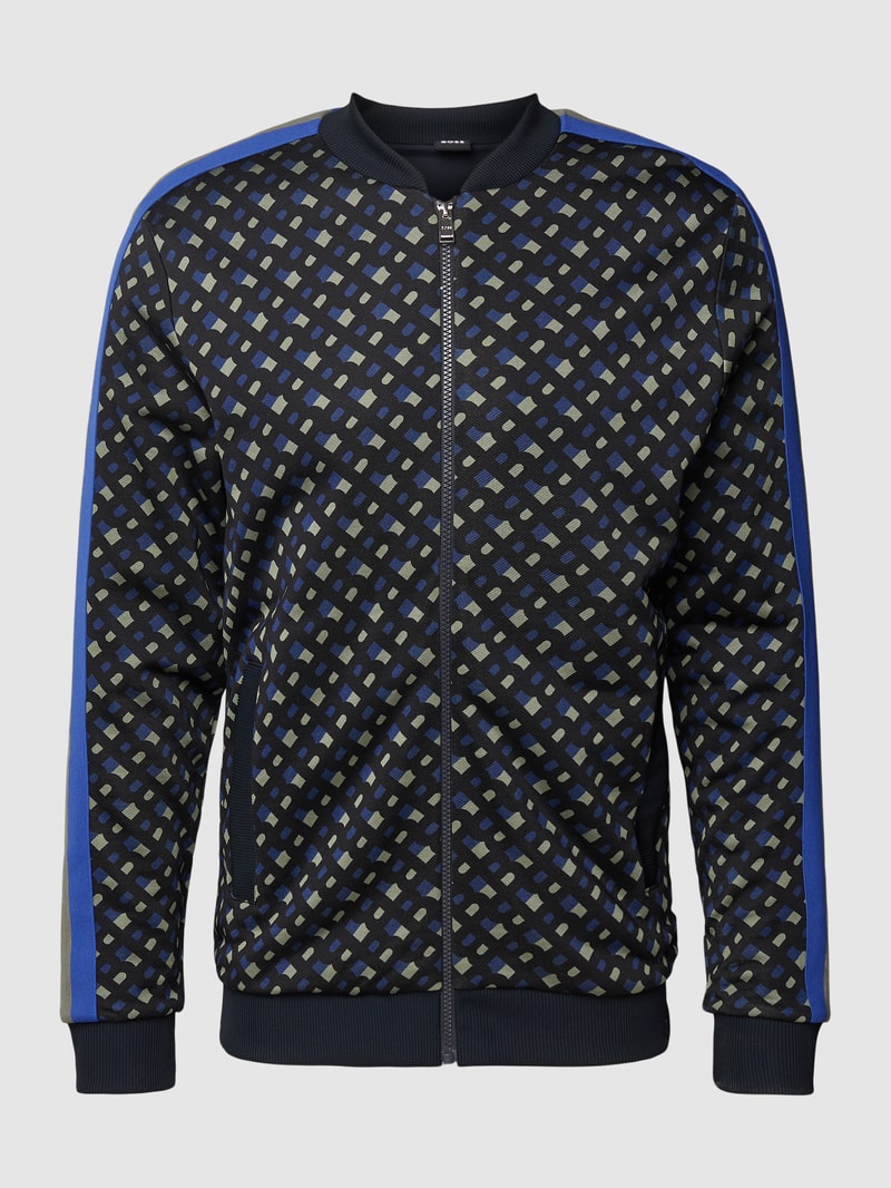Sweatjacke mit Reißverschluss Modell 'Skiles' in blau
