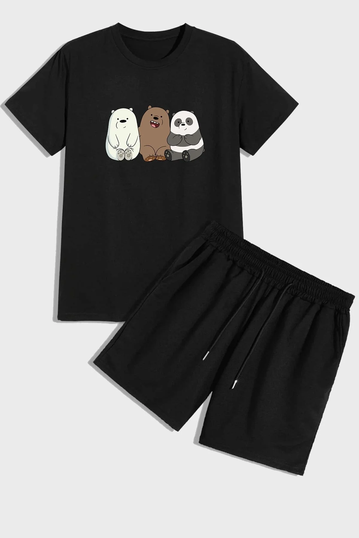 uyguntarz  We Are Bears-Shorts-Set mit Aufdruck