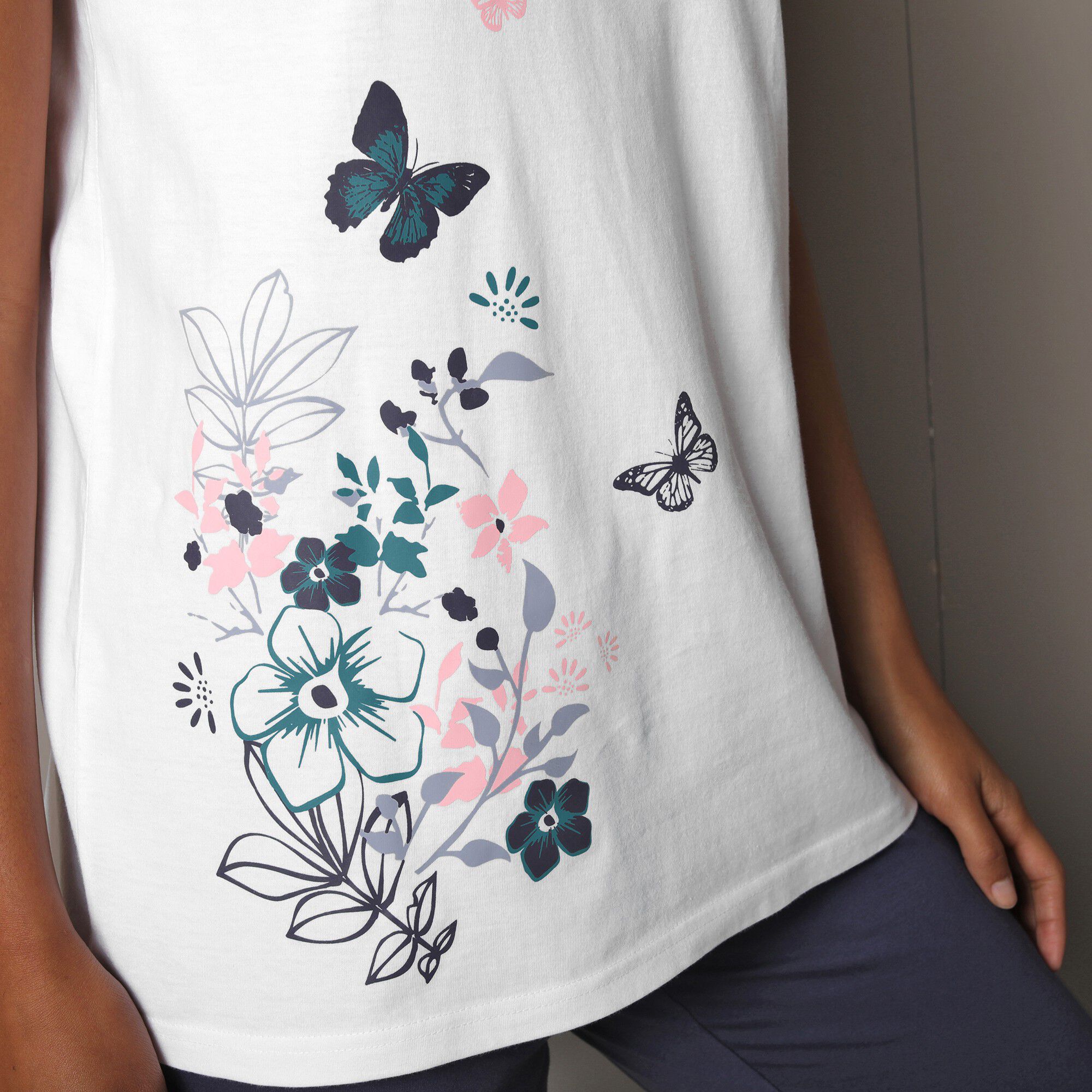 Tee-shirt imprimé placé bucolique