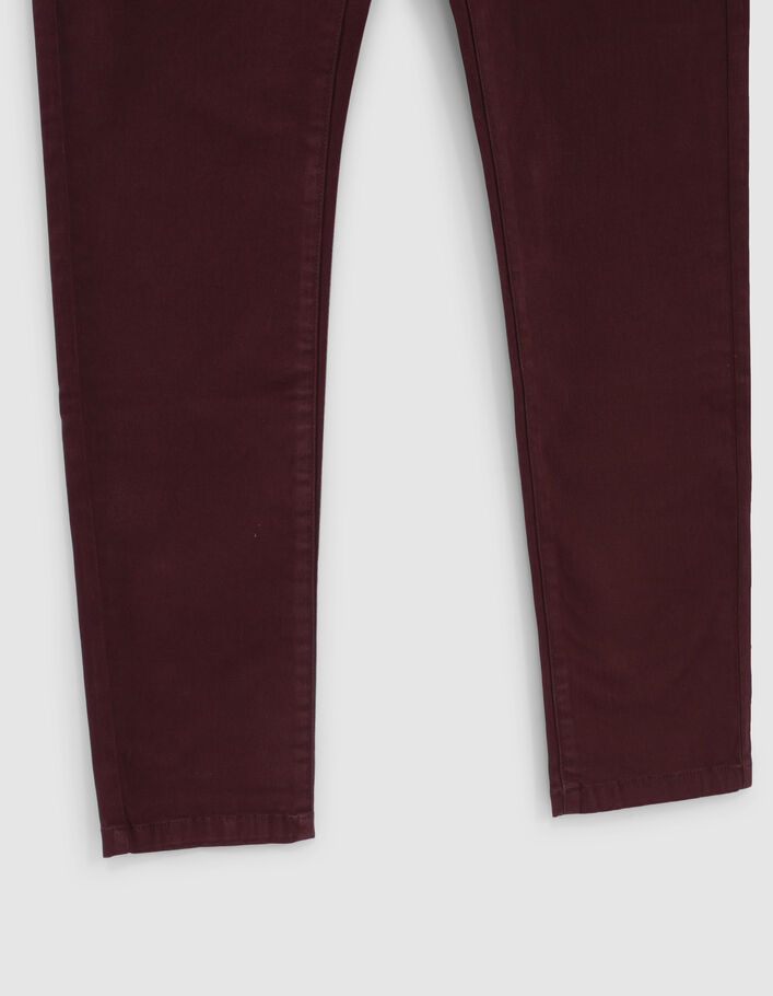 Pantalon chino SLIM burgundy Homme