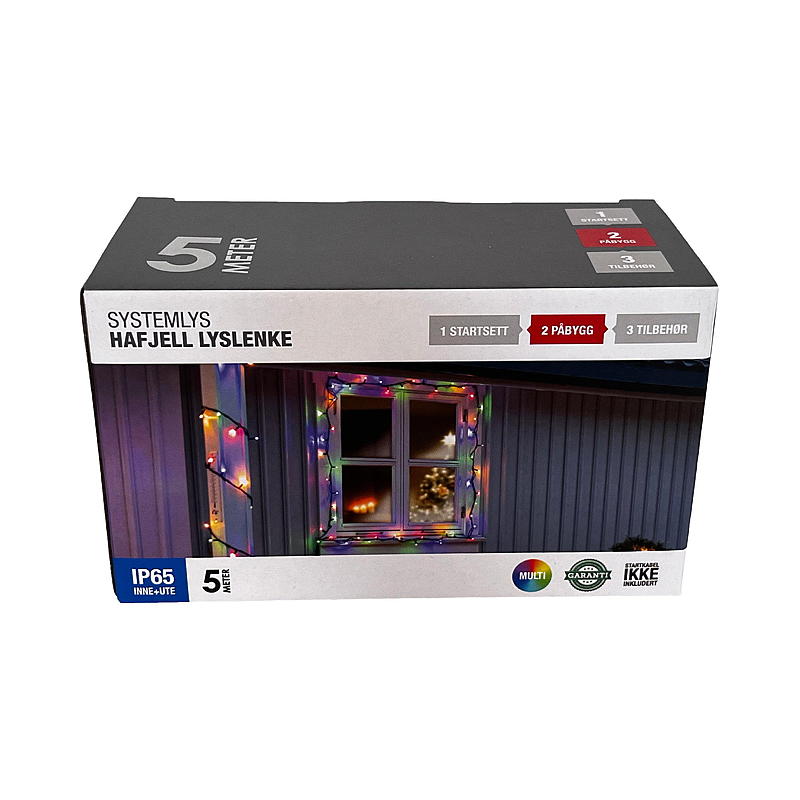 Home Multicolor 50 LED 5 m, påbygg Hafjell