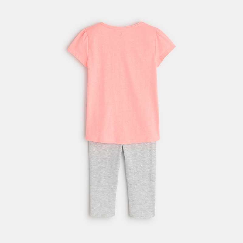 Pyjama d'été 2 pièces rose fille