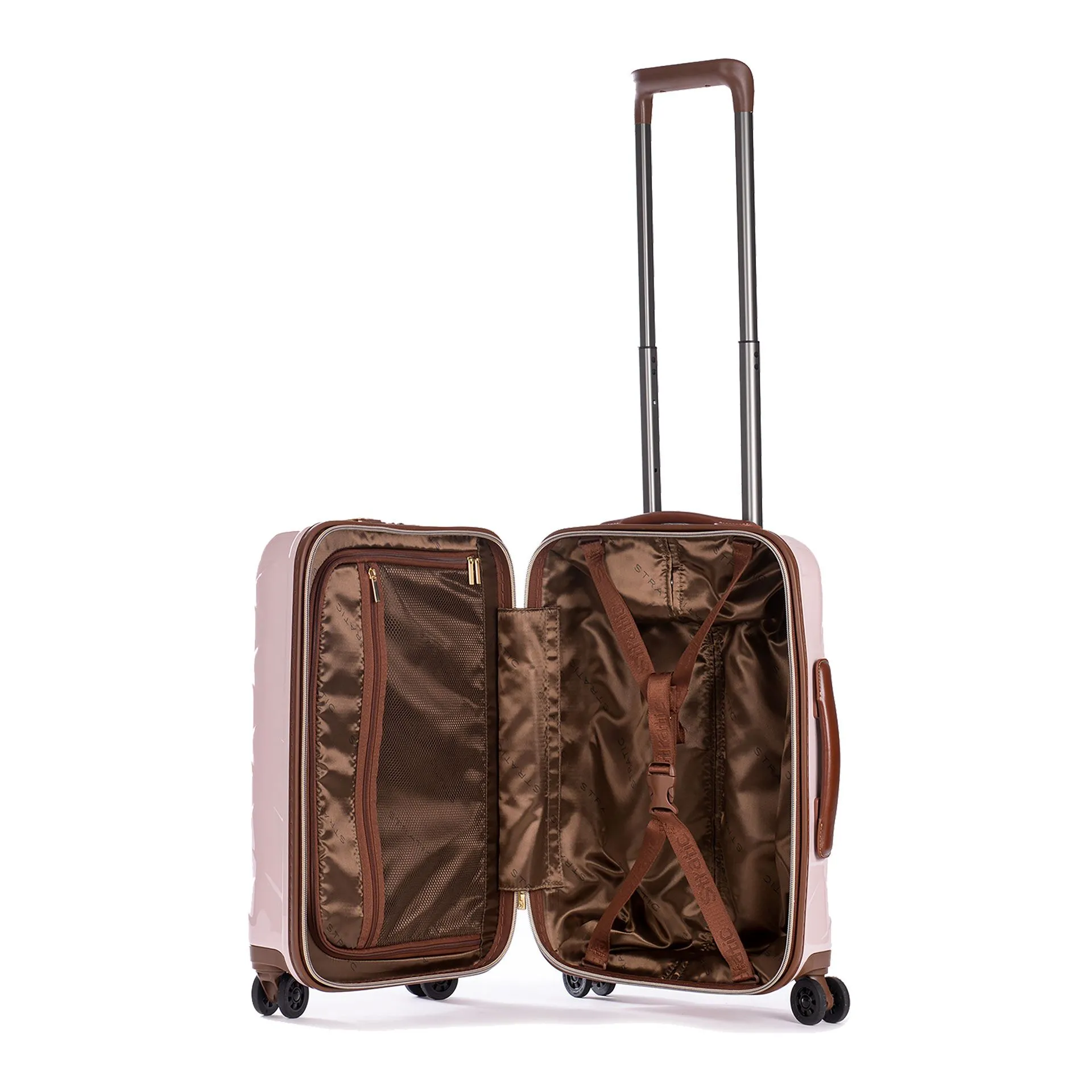 Stratic Leather&More - Hartschalen-Koffer S (mit Vortasche) - Rose