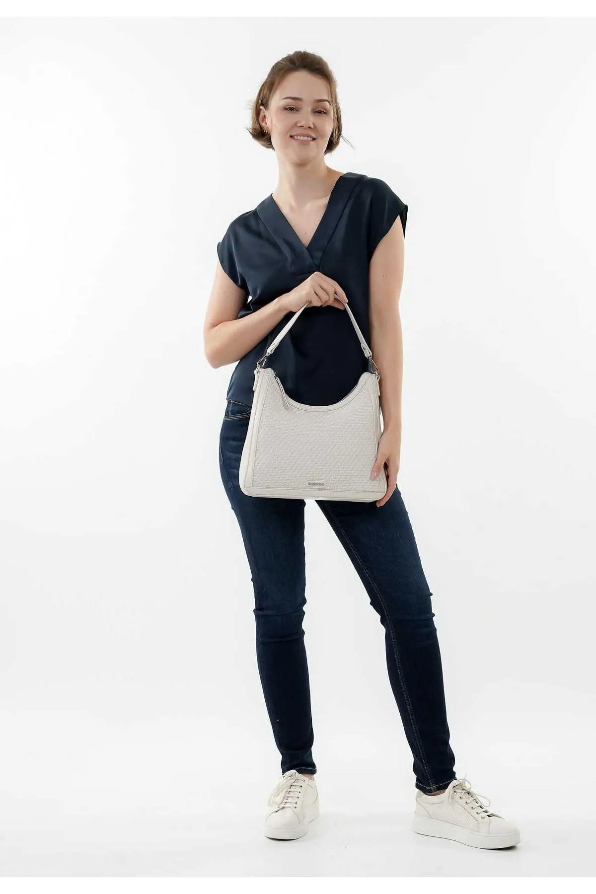 Emily & Noah  Handtasche - Ecru - Unifarben