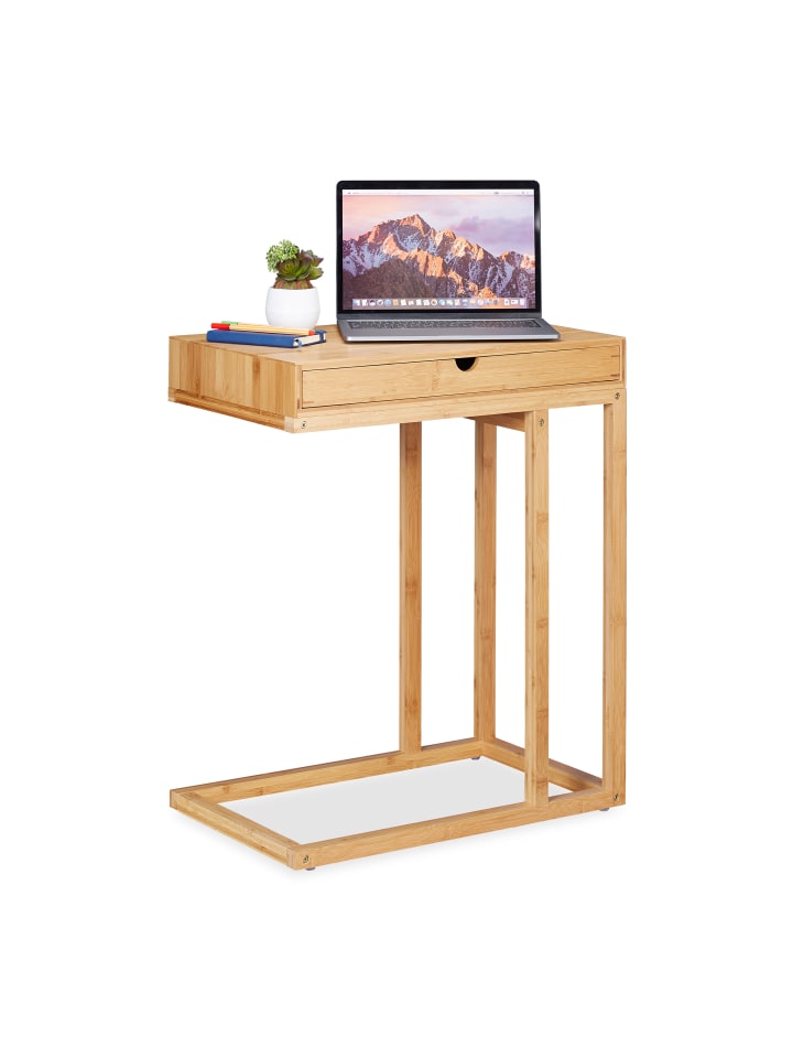 relaxdays Beistelltisch in Natur - (B)55 x (H)68 x (T)35 cm günstig kaufen onesize