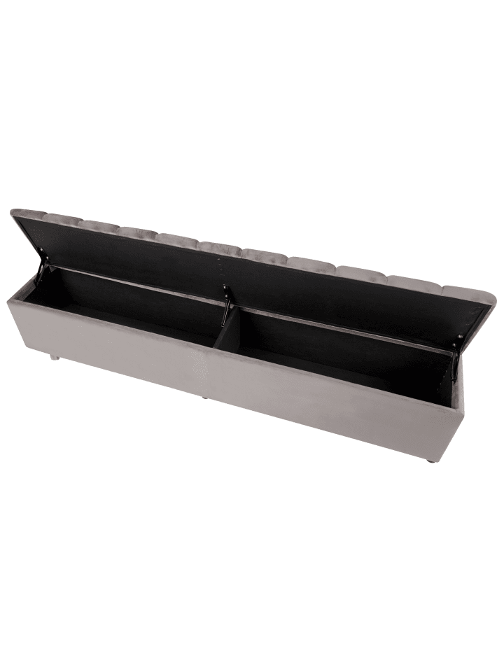 Beliani Doppelbett NOYERS in Grau - (W) 170 x (H) 132 x (L) 247 cm günstig kaufen onesize