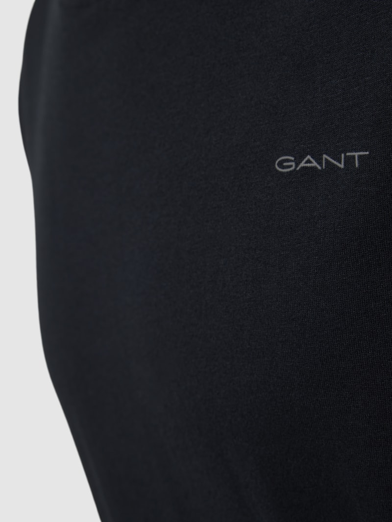 T-Shirt mit Label-Print im 2er-Pack in schwarz