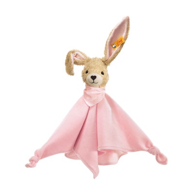 Hoppel Hase Schmusetuch, 28 cm, rosa