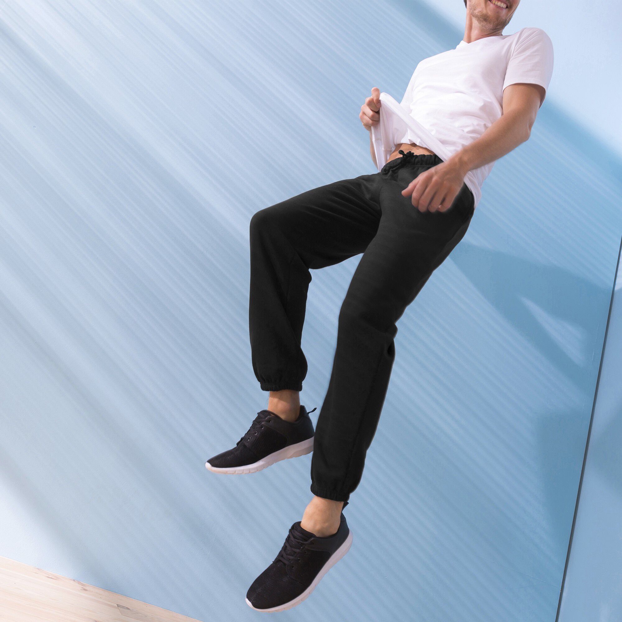 Pantalon jogging molleton bas élastiqué