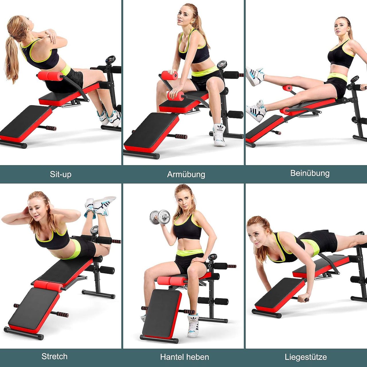 Costway Sit Up Bank klappbar, Ab Bauchtrainer Bench