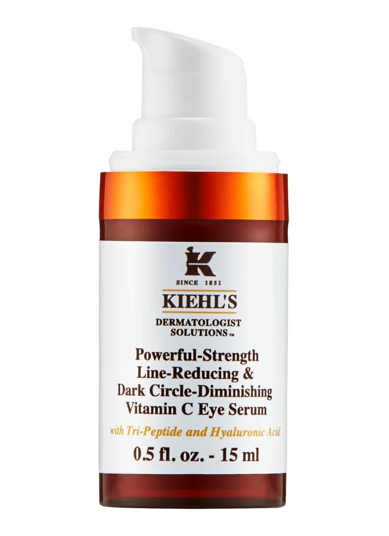 Kiehl's spēcīgi iedarbīgais C vitamīna acu serums, kas mazina grumbas un tumšos lokus zem acīm - acu serums