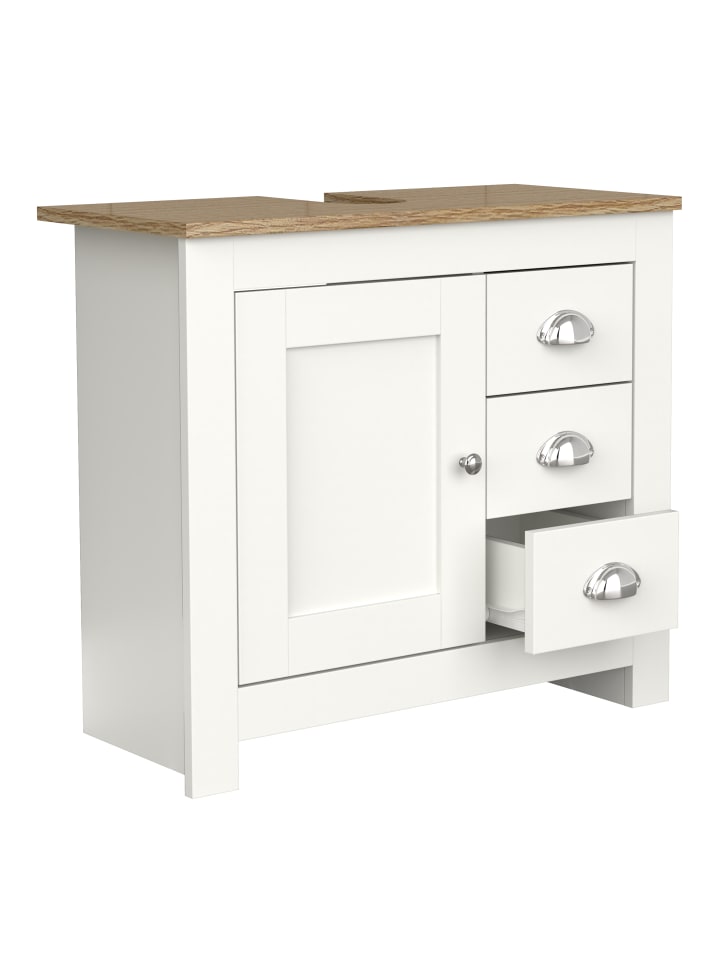 VCM  Holz Badmöbel Badunterschrank Schublade Balusa L in Weiß günstig kaufen onesize