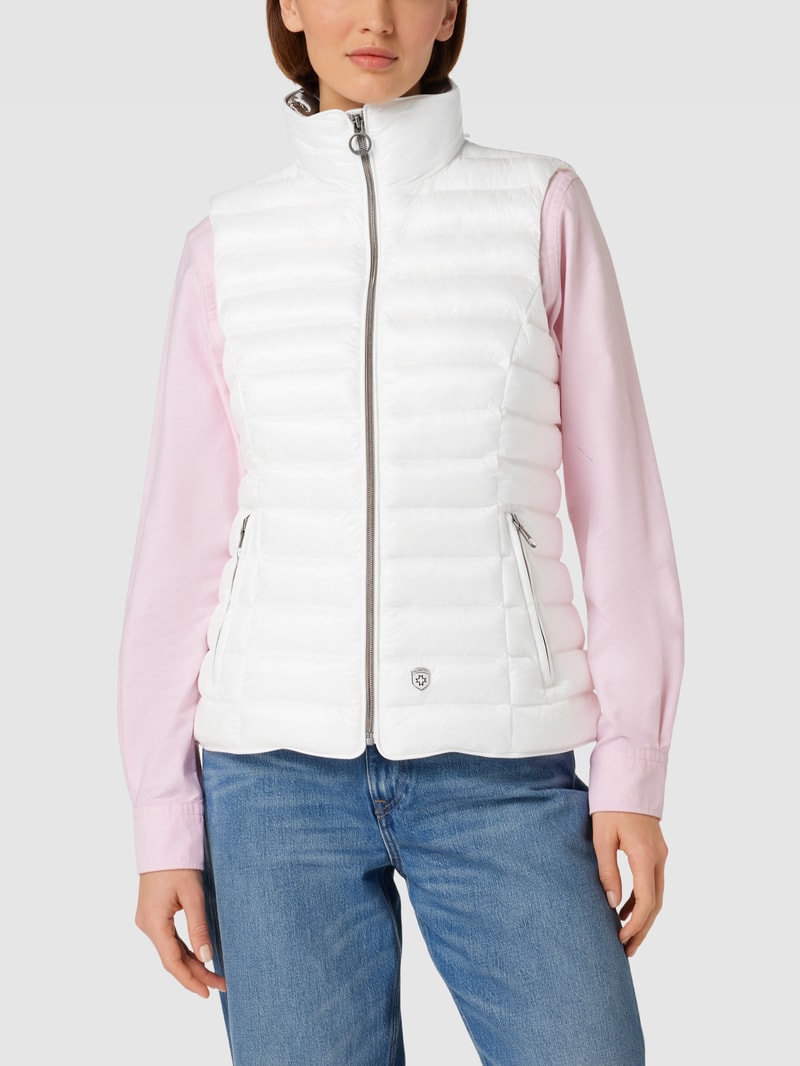 Steppweste mit Stehkragen Modell 'HIGHCLASS' in offwhite