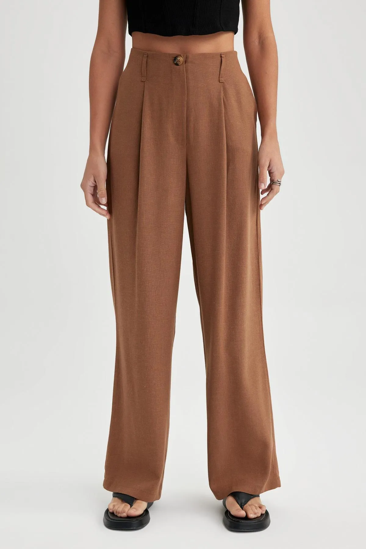 DeFacto  Hose aus Leinenmischung mit weitem Bein und hoher Taille Z5533az23sm