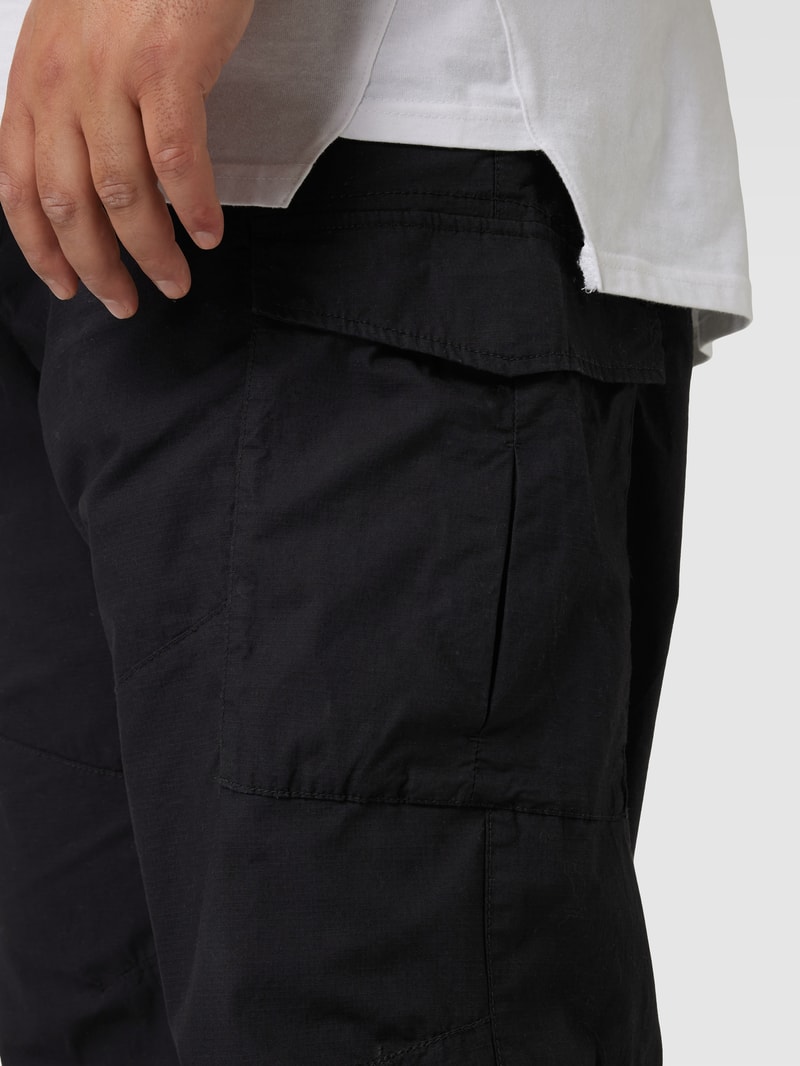 PLUS SIZE Caprihose mit Cargotaschen Modell 'Detroit' in schwarz