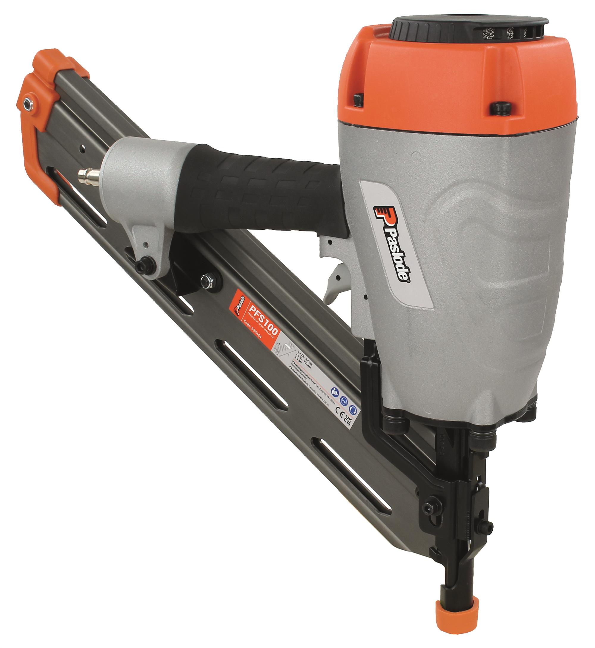 Pregador pneumático de tiras Paslode 650444 PFS100 de 50 a 100 mm
