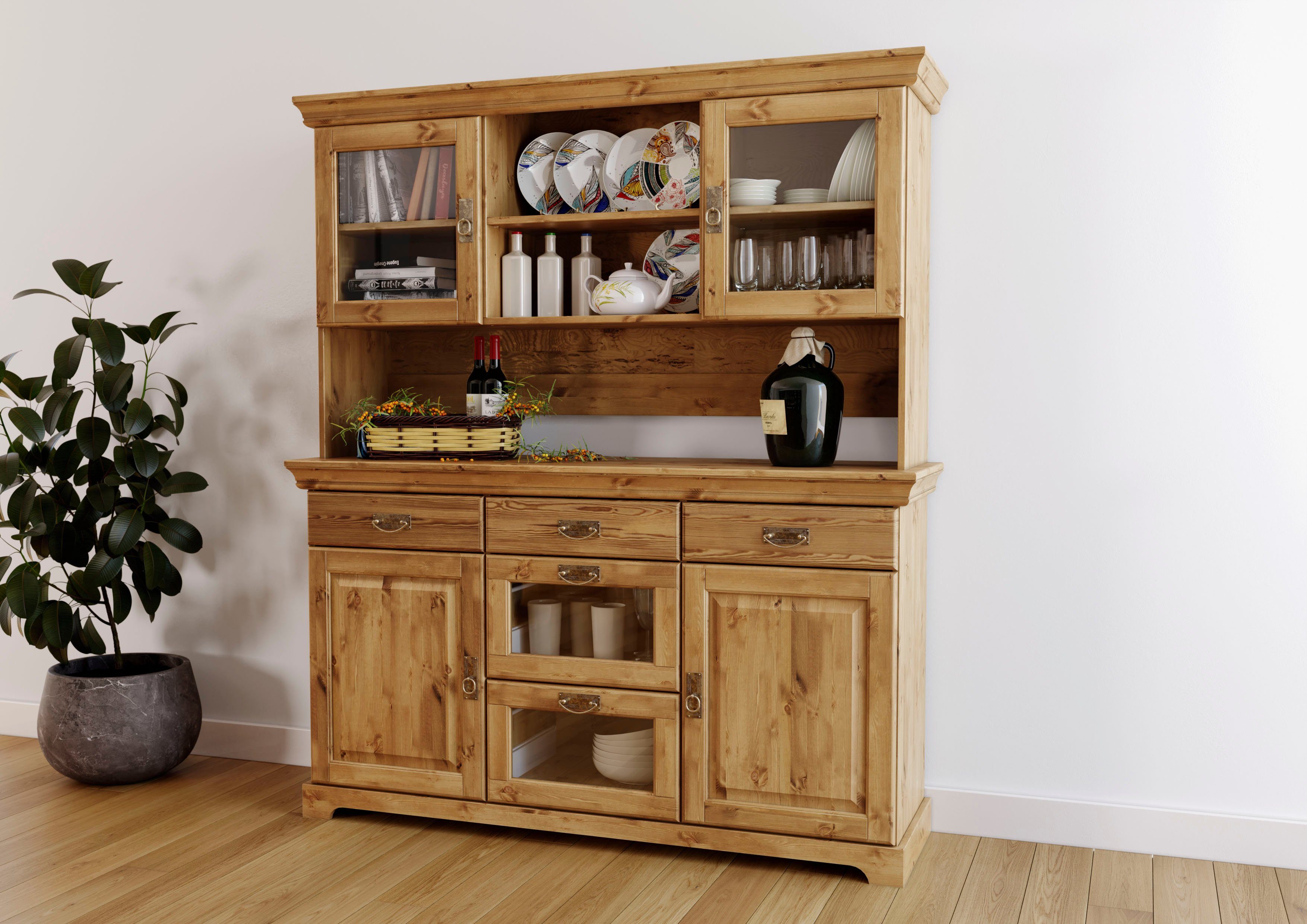 Home affaire Buffet Ruegen aus Massivholz, im Landhausstil