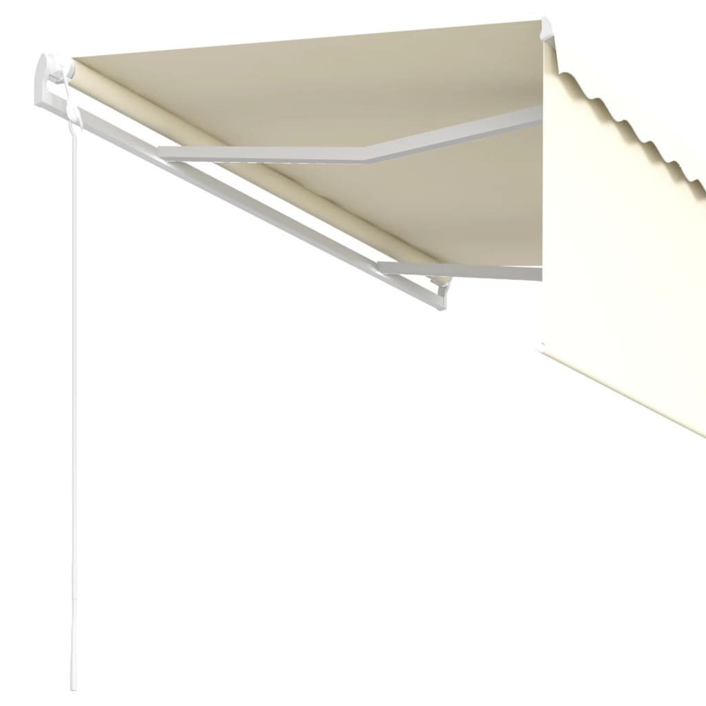 vidaXL Markise Markise Automatisch Einziehbar mit Volant 3,5x2,5 m Creme