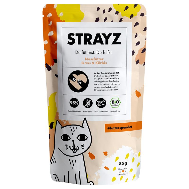Sparpaket STRAYZ BIO Pouch 12 x 85 g zu TOP-Preisen
