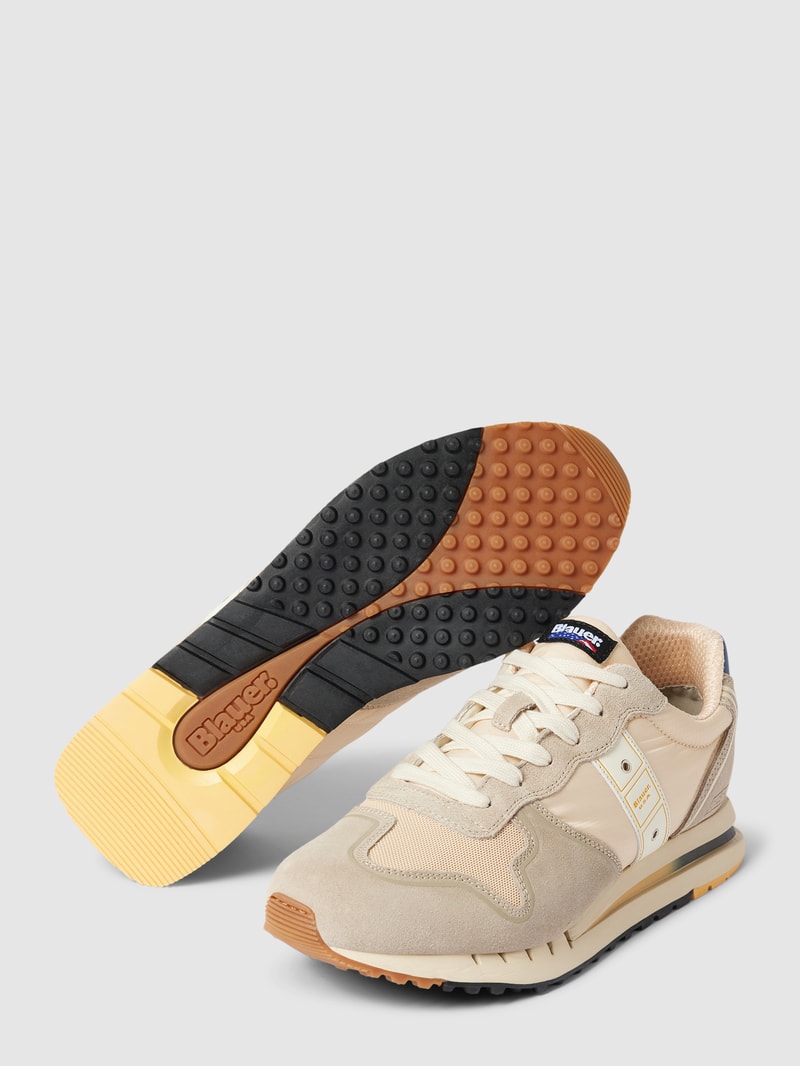 Sneaker mit Label-Details Modell 'QUARTZ' in beige
