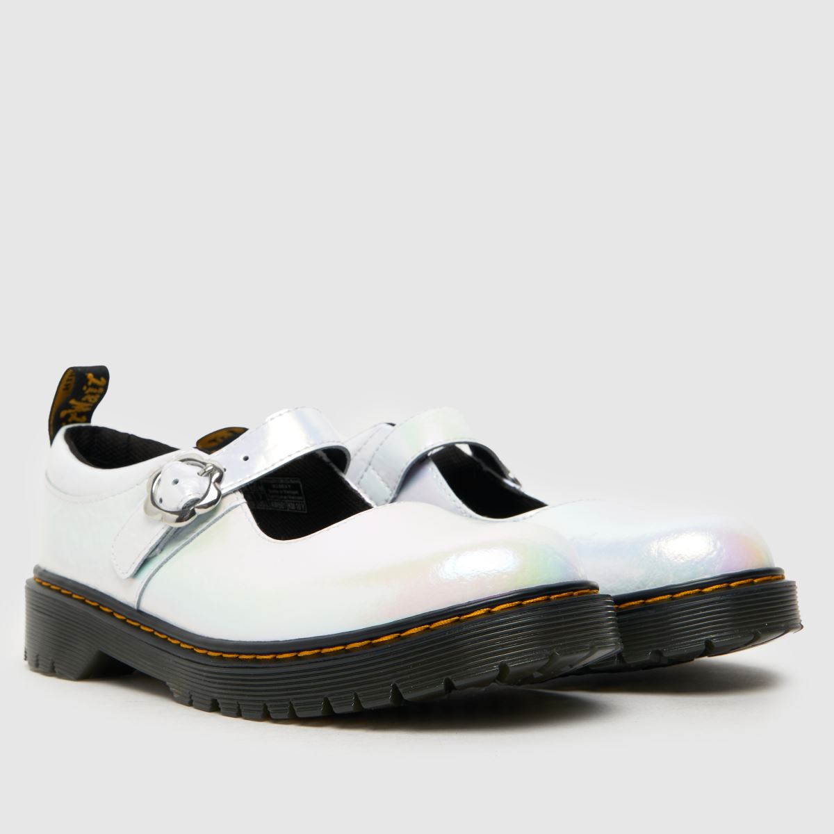 Dr Martens vita Mary-Jane Bex flickor ungdomsskor