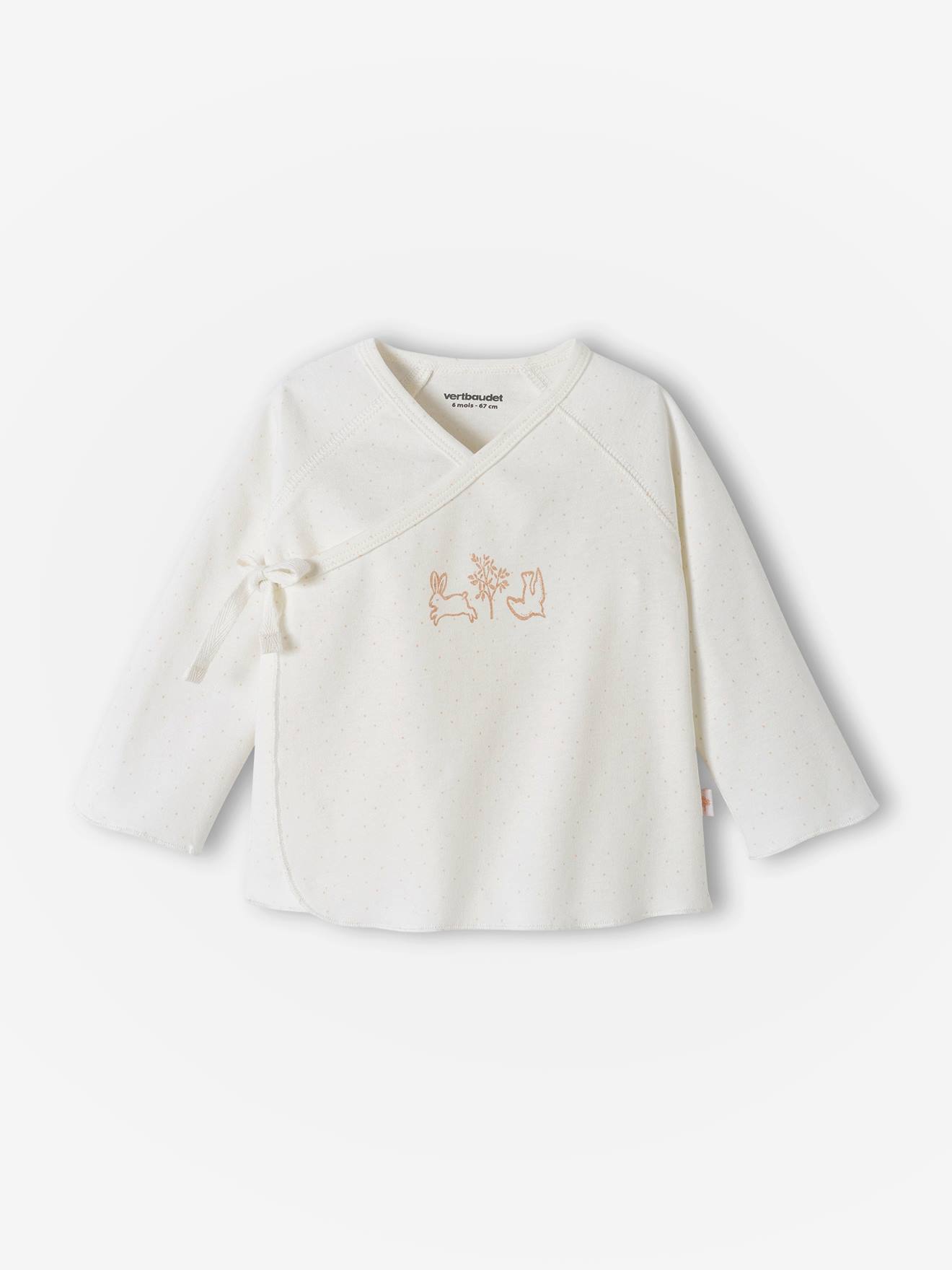 Brassière bébé naissance en coton bio écru