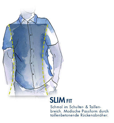 DESOTO, Kurzarmhemd, Slim Fit, Jersey, weiß