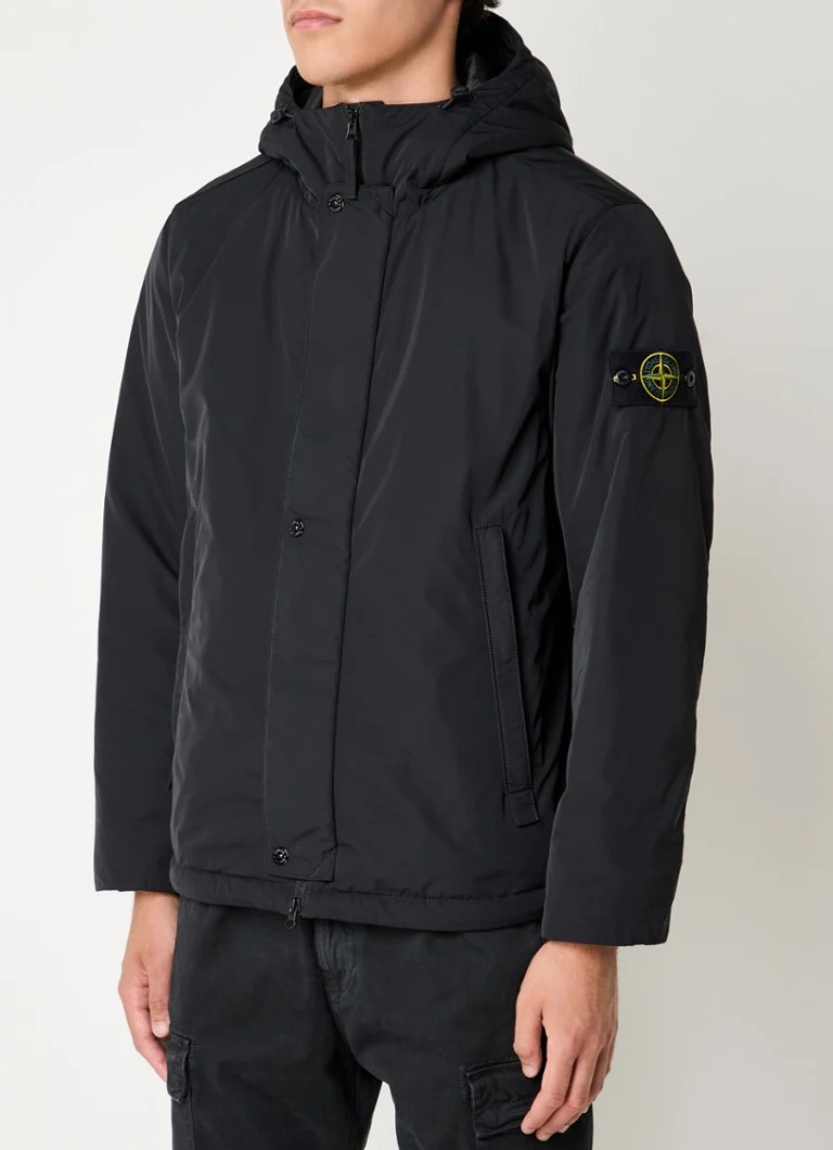 Stone Island 43426 μονωμένο μπουφάν με κουκούλα και πλαϊνές τσέπες
