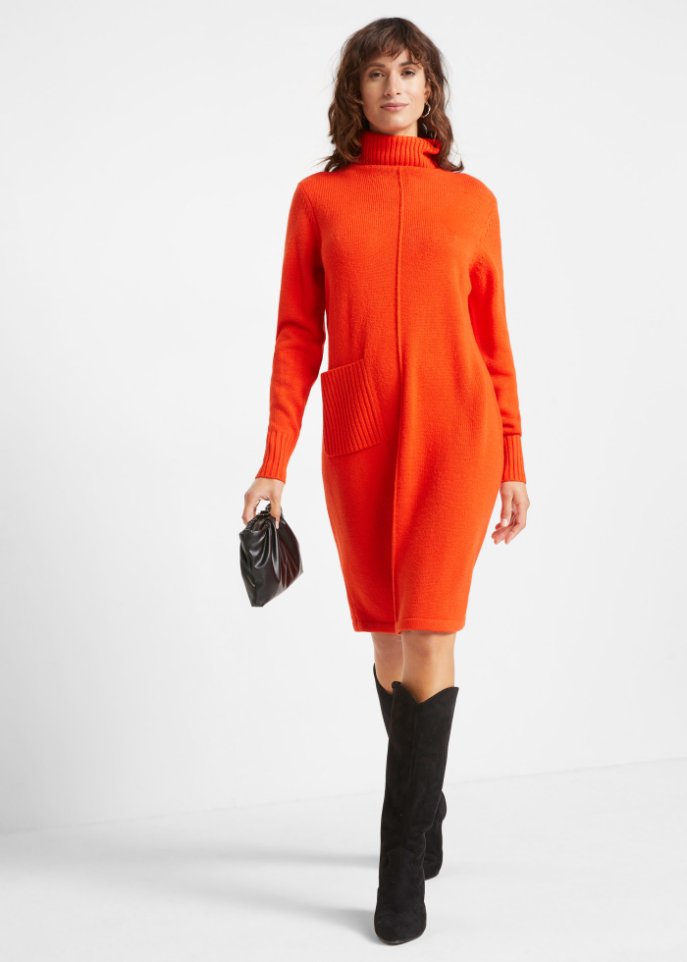 Strickkleid mit Rollkragen