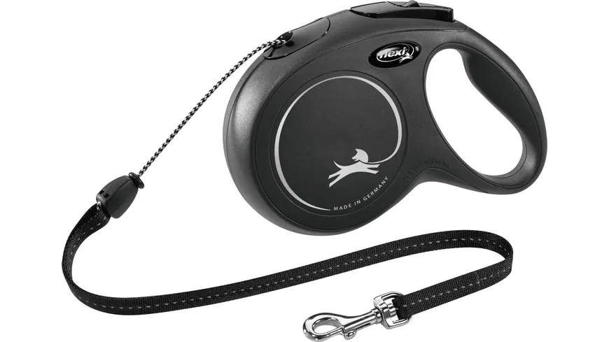 flexi Seil-Leine New Classic schwarz M 8 m Hundezubehör