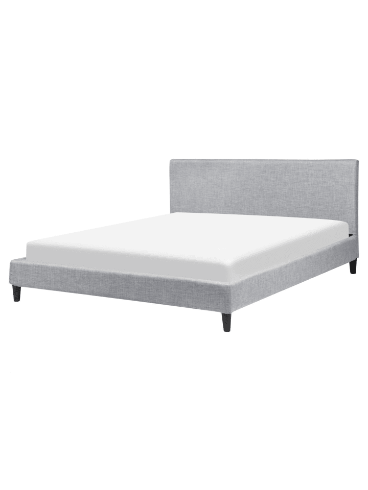 Beliani Doppelbett mit LED FITOU in Grau - (W) 170 x (H) 87 x (L) 214 cm günstig kaufen onesize