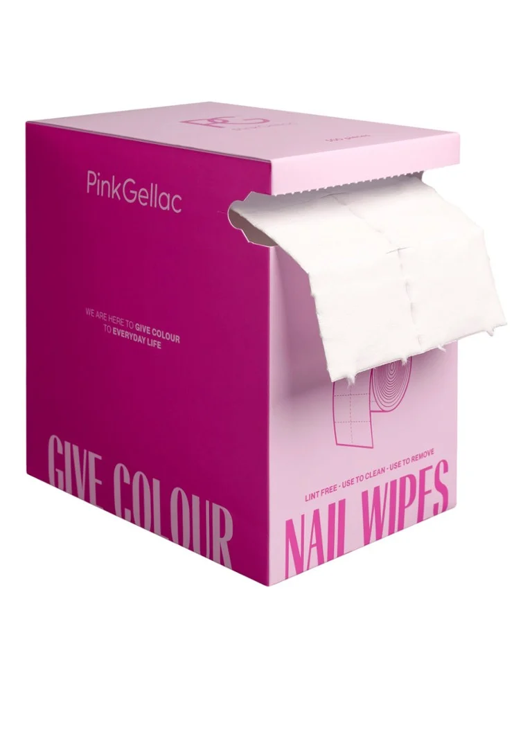 Chusteczki do demakijażu Pink Gellac – do usuwania półtrwałego lakieru do paznokci (500 sztuk)