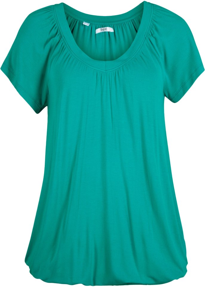Shirt mit V-Ausschnitt, kurzarm