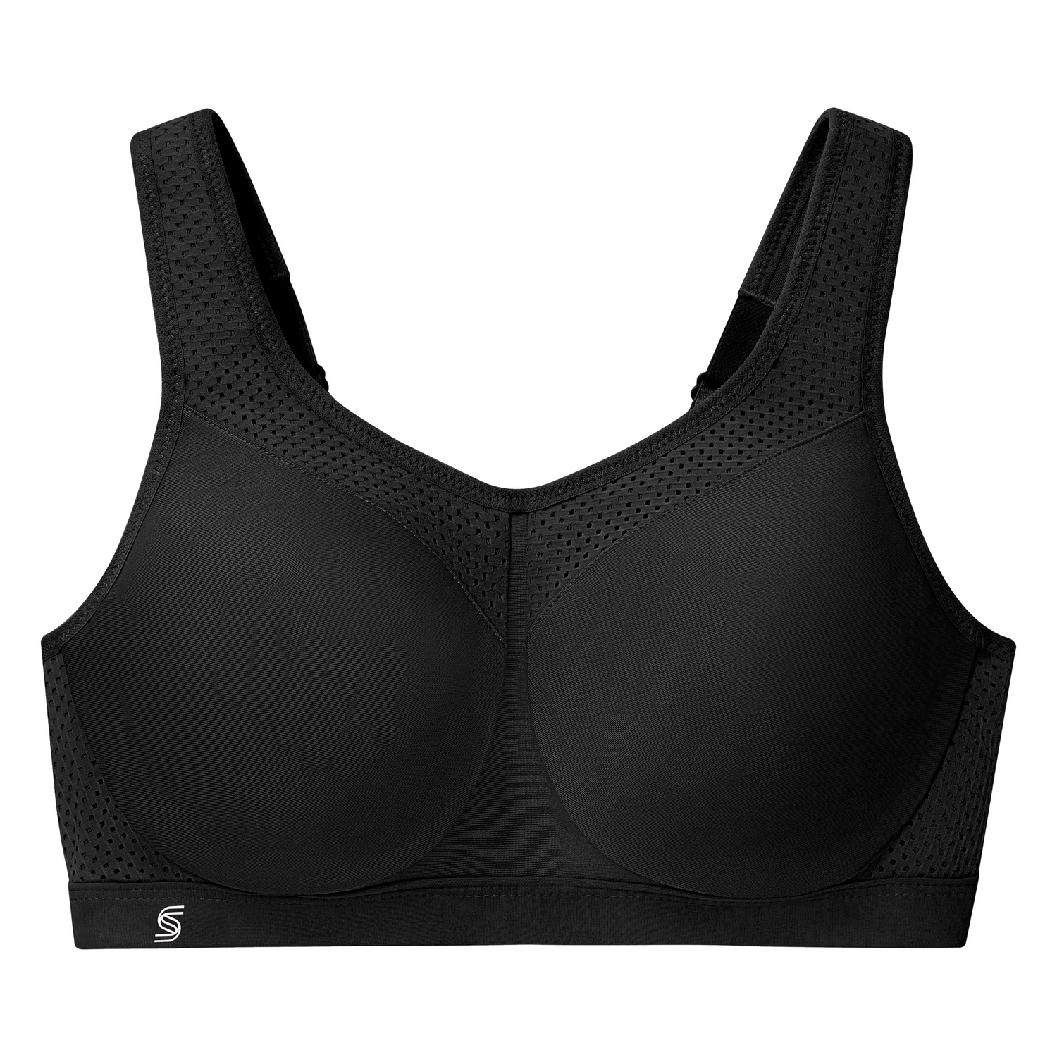 Nahtloser Sport-BH für hohe Belastung - Schwarz