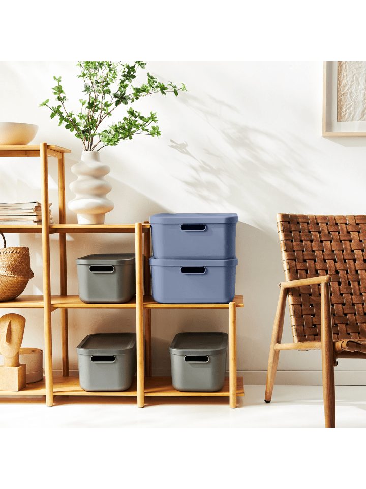 Rotho Albula Light 2er-Set Aufbewahrungskiste 20l in Horizontblau günstig kaufen onesize