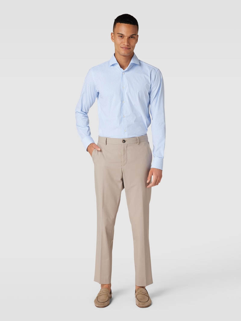 Business-Hemd mit Streifenmuster in bleu
