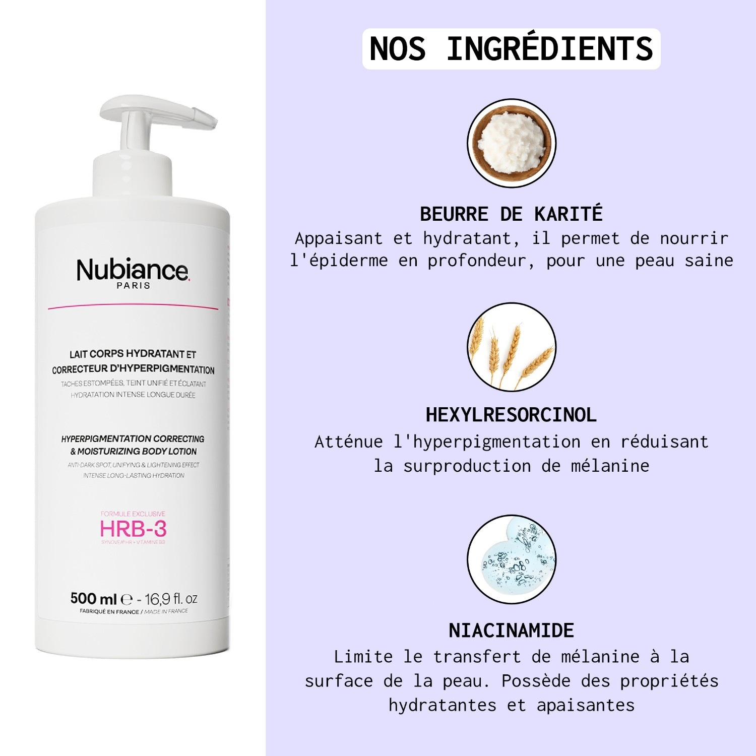 Nubiance Lozione Corpo Anti-Macchie HRB-3