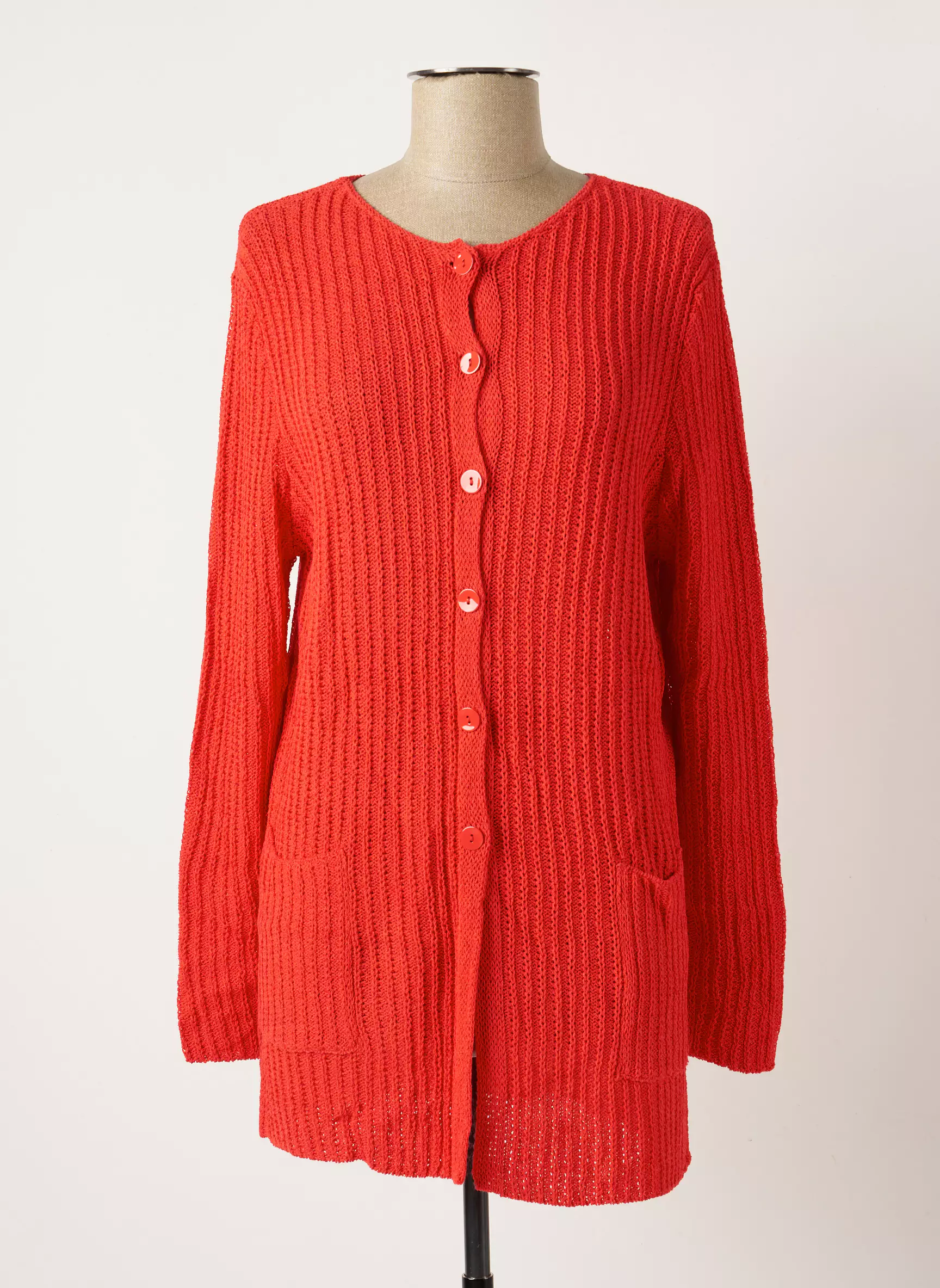 Poles Cardigans Femme couleur rouge