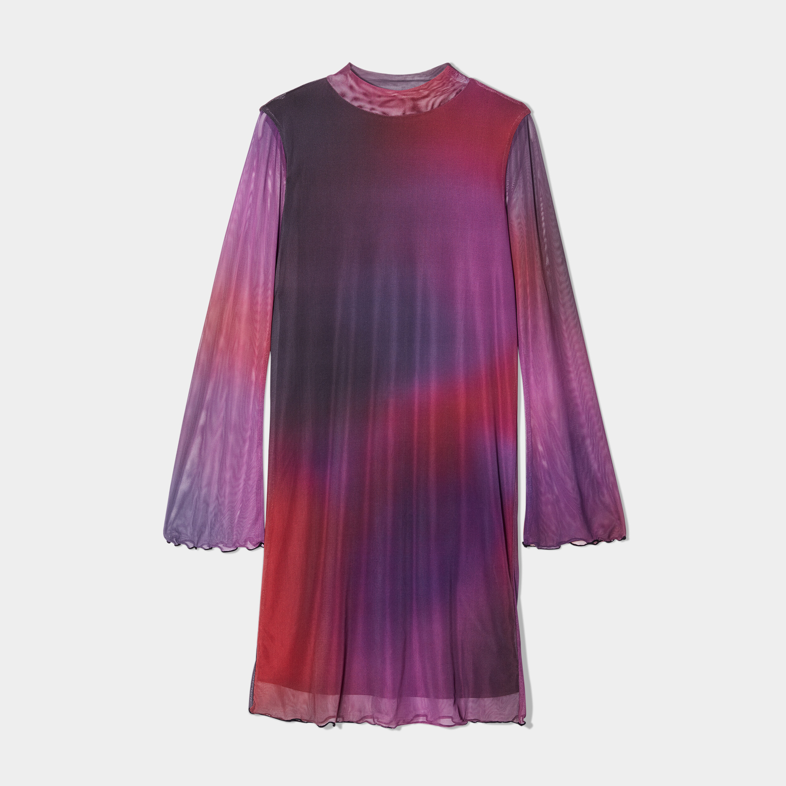 Robe mesh courte col montant noir femme | La Halle
