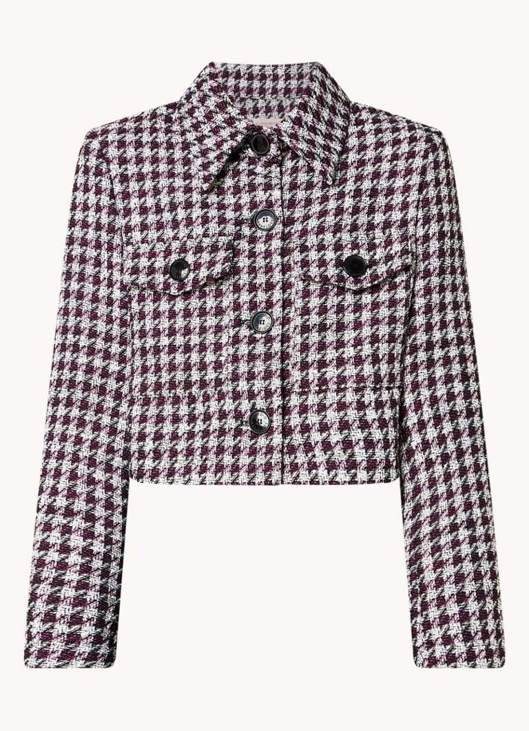 Studio Anneloes Selah -lyhyt tweed-kuvioinen takki