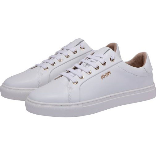 JOOP! Im cleanen Design mit klassischer, sechsfacher Schnürung und aus purem Glattleder präsentieren sich die Sneaker Tinta Coralie als Allrounder zur Shirt-Jeans-Kombi, dem Blusen-Rock-Duo oder einem Midikleid. Die gummierte Laufsohle und feine Logo