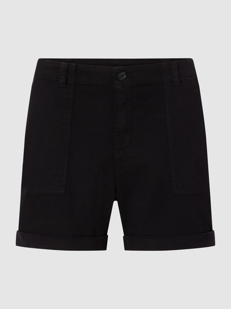 PLUS SIZE Shorts mit Stretch-Anteil Modell 'Barb' in schwarz