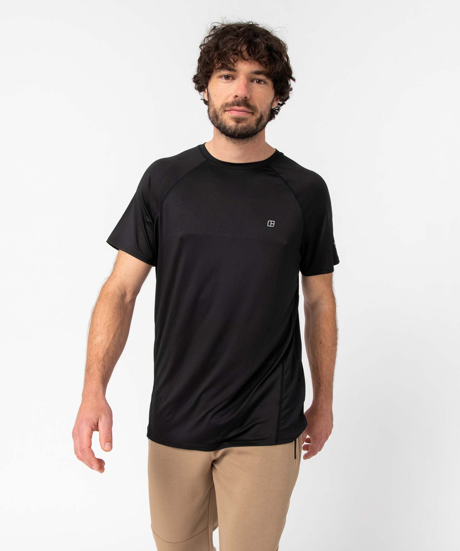 Tee-shirt homme à manches courtes en matière respirante noir | GEMO