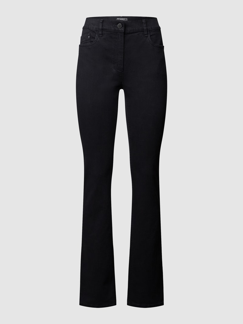 Rinsed Washed Comfort S Fit Jeans Modell CARLA in schwarz